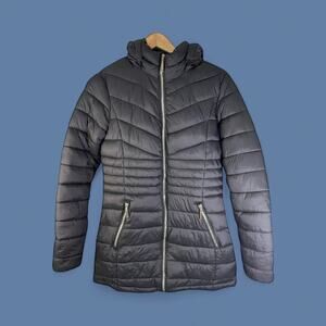 Snobbish Women's Puffer Jacket with Removable Hood Black Small Outdoor Neutral